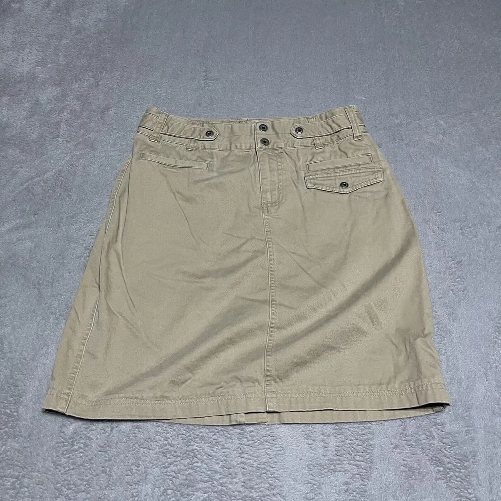 Columbia XCO Womens Khaki Cotton Twill Utility Skirt Size 8 Tan AL5023 Hiking‎